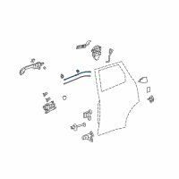 OEM Acura RDX Cable, Right Rear Door Lock Diagram - 72633-STK-A01