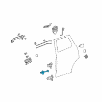 OEM 2009 Acura RDX Checker, Right Rear Door Diagram - 72840-STK-A01