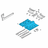 OEM Lincoln Corsair PAN ASY - FLOOR - FRONT Diagram - LX6Z-7811135-B