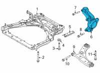OEM 2020 Nissan Sentra Knuckle Spindle-RH Diagram - 40014-6LA1A