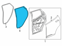 OEM 2022 Chevrolet Bolt EUV Door Weatherstrip Diagram - 42692461