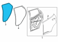 OEM 2022 Chevrolet Bolt EUV Weatherstrip On Body Diagram - 42776105