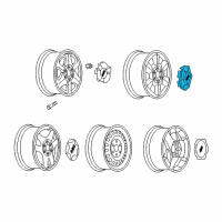 OEM GMC Envoy XL Hub Cap Diagram - 9593397