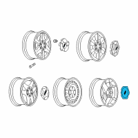 OEM 2009 GMC Envoy Hub Cap Diagram - 9596044