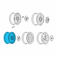 OEM GMC Envoy XL Alloy Wheels Diagram - 9593391