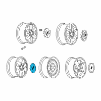 OEM 2002 GMC Envoy Hub Cap ASSEMBLY Diagram - 9595346