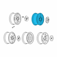 OEM 2007 GMC Envoy Wheel, Alloy Diagram - 9595182