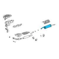 OEM 2004 Scion xA Muffler & Pipe Diagram - 17430-21480