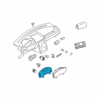 OEM Ford Taurus Cluster Assembly Diagram - 8G1Z-10849-J