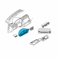 OEM 2001 BMW 740i Instrument Cluster Diagram - 62-11-9-155-817