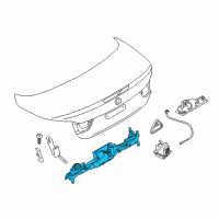 OEM 2014 BMW 435i Trunk Lid Lock Diagram - 51-24-7-353-615