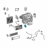 OEM 2021 Lexus RX450hL Air Conditioner Radiator Damper Servo Sub Assembly, No.2 Diagram - 87106-0E120