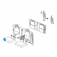 OEM 2009 Dodge Dakota Rear Seat Cushion Right Diagram - 1JL201D5AA