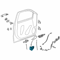 OEM 2015 Chevrolet Silverado 3500 HD Lock Assembly Diagram - 13533617