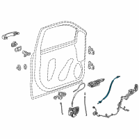 OEM 2015 Chevrolet Silverado 3500 HD Lock Cable Diagram - 23138468