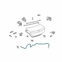 OEM Toyota Solara Release Cable Diagram - 64607-06060