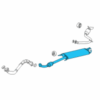 OEM 2011 Toyota RAV4 Muffler & Pipe Diagram - 17420-0V072