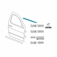 OEM 2002 Dodge Ram 1500 WEATHERSTRIP-Door Belt Diagram - 55276203AH