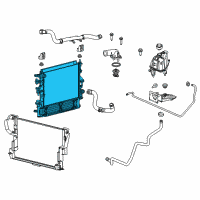 OEM 2017 Ram ProMaster 2500 Engine Cooling Radiator Front Diagram - 68210641AB