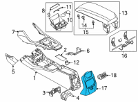 OEM BMW 228i xDrive Gran Coupe COVER CENTRE CONSOLE, REAR Diagram - 51-16-6-823-440