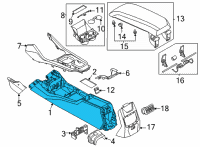 OEM 2021 BMW 228i xDrive Gran Coupe CENTER CONSOLE Diagram - 51-16-9-460-092