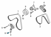 OEM 2019 Ford F-150 Belt Tensioner Lower Bolt Diagram - -W503297-S437M