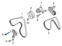 OEM Ford Belt Tensioner Upper Bolt Diagram - -W503304-S437