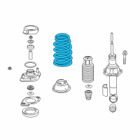 OEM 2014 Honda CR-V Spring, Rear Diagram - 52441-T0G-A02