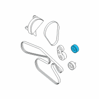 OEM Mercury Serpentine Idler Pulley Diagram - 6E5Z-6C348-A