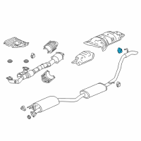 OEM 2015 Honda Odyssey Rubber, Exhuast Mounting Diagram - 18215-SHJ-A01