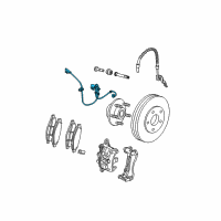 OEM 2004 Chrysler Pacifica Sensor-Anti-Lock Brakes Diagram - 5166544AC