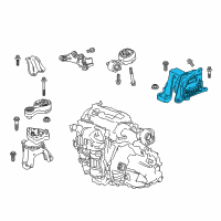 OEM 2020 Honda Accord Rubber Assembly, Transmission Mounting Diagram - 50850-TVA-A22