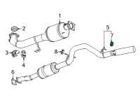 OEM 2017 Chevrolet Silverado 3500 HD Muffler & Pipe Insulator Diagram - 84612889