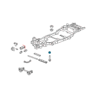 OEM 2013 Chevrolet Avalanche Radiator Support Lower Insulator Diagram - 15837583