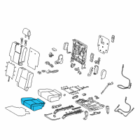 OEM 2016 Lexus GX460 Pad, Rear NO.1 Seat Cushion Diagram - 71611-60600