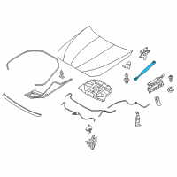 OEM BMW 550i GT xDrive Gas Pressurized Spring, Hood Diagram - 51-23-7-200-197