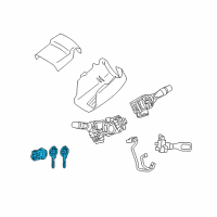 OEM Toyota Camry Cylinder & Keys Diagram - 69057-0T030
