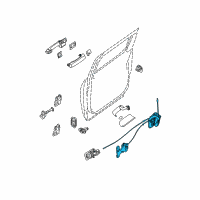 OEM 2015 Nissan Titan Rear Right Driver Door Lock Actuator Diagram - 82500-9FR0A