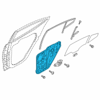 OEM 2017 Hyundai Elantra Rear Left-Hand Door Module Panel Assembly Diagram - 83471-F3000