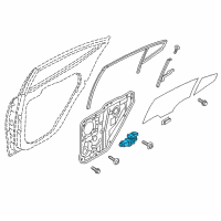 OEM 2019 Hyundai Elantra Motor Assembly-Power Window Regulator Rear, RH Diagram - 83460-F2000