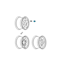 OEM 2014 Chevrolet Suburban 1500 Wheel Nut Cap Diagram - 9597158