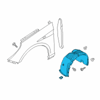 OEM 2019 Hyundai Sonata Front Wheel Guard Assembly, Right Diagram - 86812-C2600