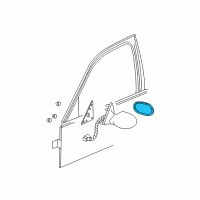 OEM 2004 Buick Park Avenue Mirror, Outside Rear View (Reflector Glass Only) Diagram - 12481884