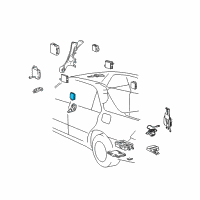 OEM 2006 Lexus LS430 Rear Multiplex Network Door Computer Diagram - 89224-50070