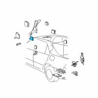 OEM 2004 Lexus LS430 Multiplex Network Door Computer, Front Left Diagram - 89223-50210