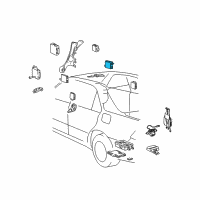 OEM Lexus Multiplex Network Door Computer, Front Right Diagram - 89222-50220