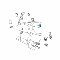 OEM 2004 Lexus LS430 Rear Multiplex Network Door Computer Diagram - 89224-50080