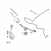 OEM 2015 Ford Mustang Washer Hose Diagram - FR3Z-17A605-F