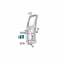 OEM 1992 Ford E-350 Econoline Lock Assembly Diagram - 6C2Z-15264A01-AA