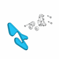 OEM 2010 Hyundai Genesis Coupe Ribbed V-Belt Diagram - 25212-2C001